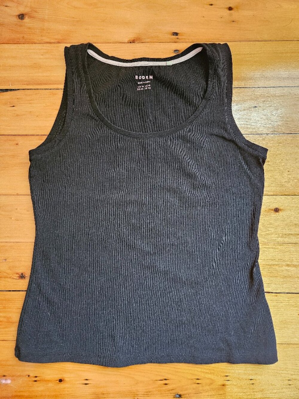 Boden Essential Scoop-Neck Tank Black Size 10